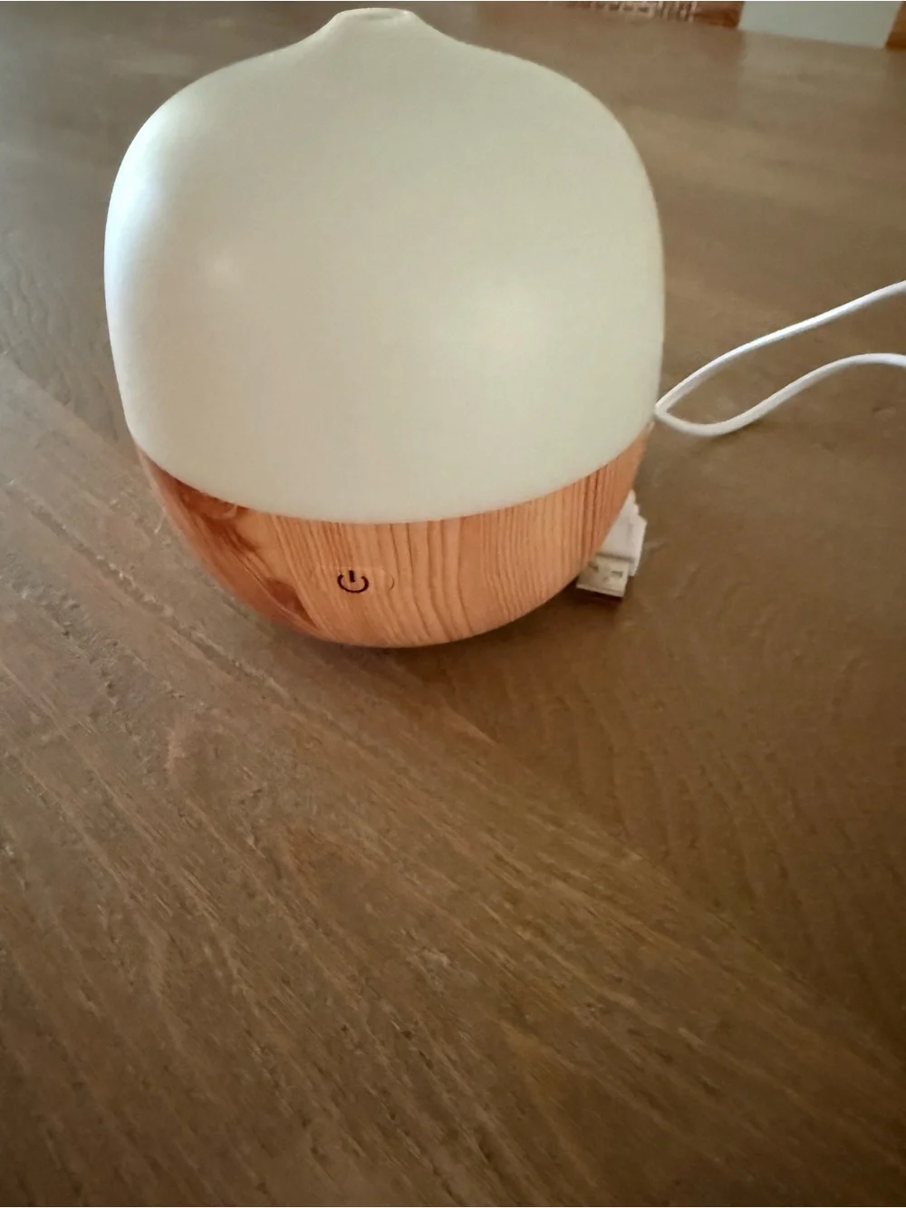 Wood Grain Ultrasonic Diffuser in Cream and Brown - Vitality Home